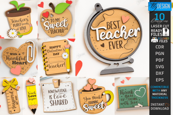 Download Valentine’s Day Teacher Gifts Laser Set - Teacher Collection