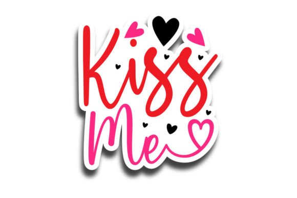 Download Kiss Me, Valentine's Sticker SVG - Premium Resources