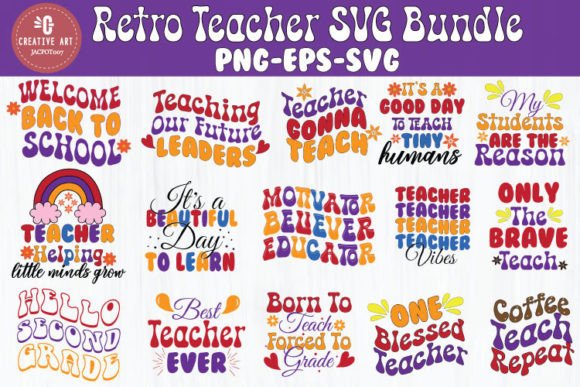 Download Retro Teacher SVG Bundle - Teacher Collection