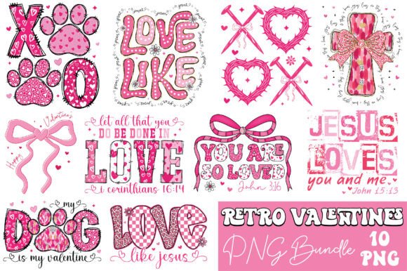 Download Retro Valentine Png Bundle - Retro valentine png bundle Collection