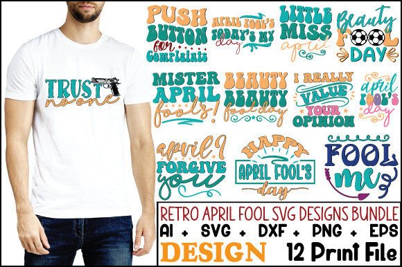 Download Retro April Fool SVG Design Bundle - April fool Collection