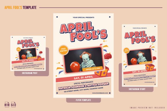 Download Retro April Fool's Template - April fool Collection