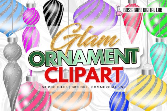 Download Glam Diamond Christmas Ornament Clipart - Christmas ornament clipart Collection