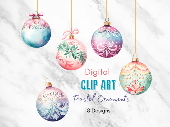 Download Pastel Christmas Ornament Clipart - Christmas ornament clipart Collection