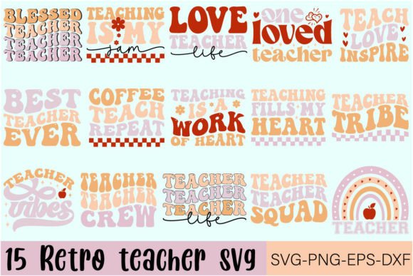 Download 15 Retro Teacher Svg Bundle - Teacher Collection
