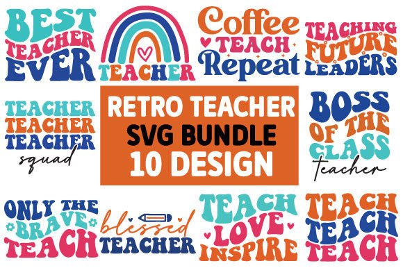 Download Retro Teacher SVG Bundle - Teacher Collection