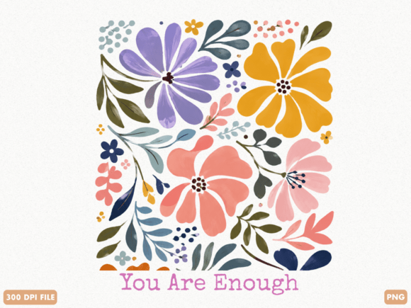 Download You Are Enough Floral PNG - You are enough Collection