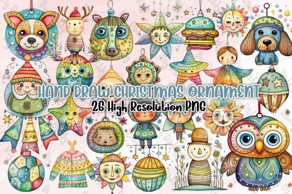 Download Hand Draw Christmas Ornament Clipart PNG - Christmas ornament clipart Collection