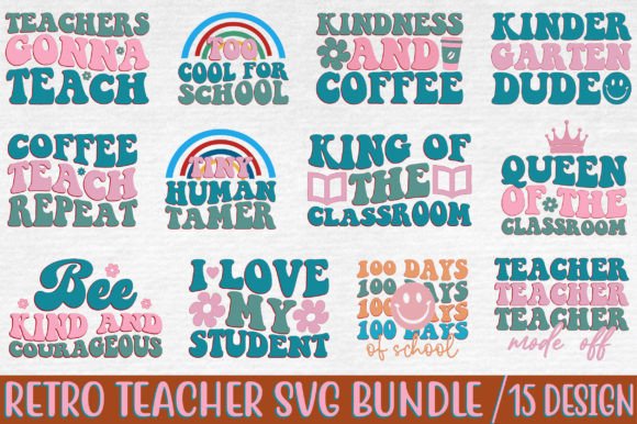 Download Retro Teacher Svg Bundle - Teacher Collection