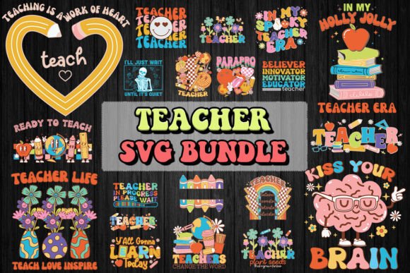 Download Retro Teacher SVG Bundle - Teacher Collection
