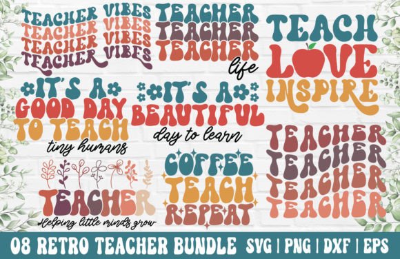 Download Retro Teacher SVG Bundle - Teacher PNG - Teacher Collection